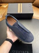 Blue Zegna Triple Stitch