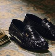 Saint Laurent Le Loafer Monogram Eel Penny Loafers